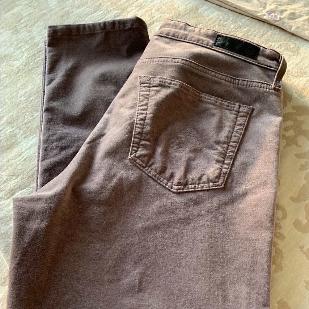 Anthro  / AG velvet jeans Stevie ankle
